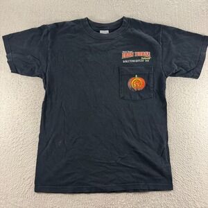 VTG Anvil T-Shirt Mens Medium Black Iron Horse Saloon Biketoberfest '99 Graphic‎